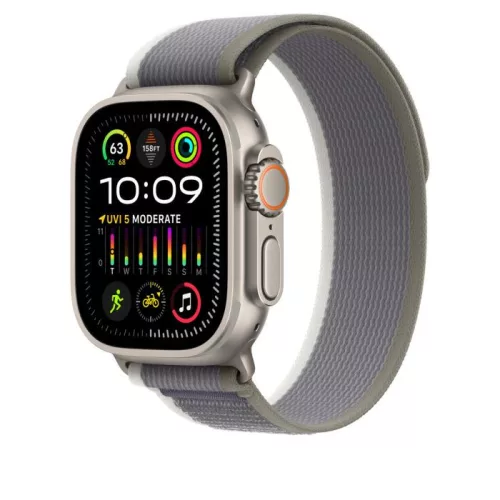 Apple Watch 49mm Band: Green/Gray Trail Loop - M/L