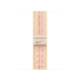 Apple Watch 41mm Nike Band: Starlight/Pink Nike Sport Loop