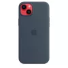 Apple iPhone 14 Plus Silicone Case with MagSafe - Storm Blue
