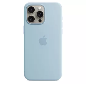   Apple iPhone 15 Pro Max Silicone Case with MagSafe - Light Blue