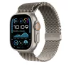 Apple Watch 49mm Milanese Loop:  Natural Titanium Milanese Loop - Medium