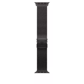   Apple Watch 49mm Milanese Loop:  Black Titanium Milanese Loop - Large