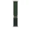Apple Watch 49mm Loop:  Dark Green Alpine Loop - Small - Natural Titanium Finish