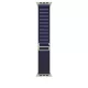 Apple Watch 49mm Loop:  Navy Alpine Loop - Small - Natural Titanium Finish