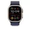 Apple Watch 49mm Loop:  Navy Alpine Loop - Small - Natural Titanium Finish