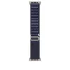 Apple Watch 49mm Loop:  Navy Alpine Loop - Medium - Natural Titanium Finish