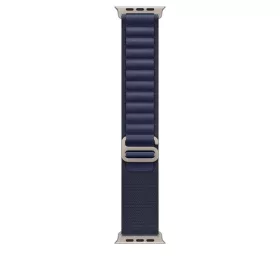   Apple Watch 49mm Loop:  Navy Alpine Loop - Medium - Natural Titanium Finish