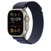 Apple Watch 49mm Loop:  Navy Alpine Loop - Large - Natural Titanium Finish