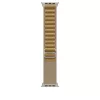 Apple Watch 49mm Loop:  Tan Alpine Loop - Small - Natural Titanium Finish