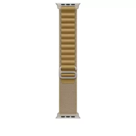   Apple Watch 49mm Loop:  Tan Alpine Loop - Large - Natural Titanium Finish