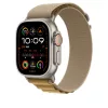 Apple Watch 49mm Loop:  Tan Alpine Loop - Large - Natural Titanium Finish