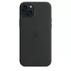 Apple iPhone 15 Plus Silicone Case with MagSafe - Black