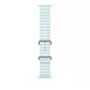 Apple Watch 49mm Band:  Ice Blue Ocean Band - Natural Titanium Finish