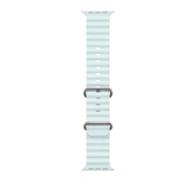   Apple Watch 49mm Band:  Ice Blue Ocean Band - Natural Titanium Finish