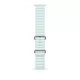Apple Watch 49mm Band:  Ice Blue Ocean Band - Natural Titanium Finish