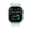 Apple Watch 49mm Band:  Ice Blue Ocean Band - Natural Titanium Finish