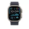 Apple Watch 49mm Band:  Navy Ocean Band - Natural Titanium Finish