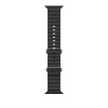 Apple Watch 49mm Band:  Black Ocean Band - Natural Titanium Finish