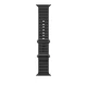 Apple Watch 49mm Band:  Black Ocean Band - Natural Titanium Finish