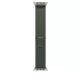   Apple Watch 49mm Loop:  Green Trail Loop - S/M - Natural Titanium Finish