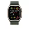 Apple Watch 49mm Loop:  Green Trail Loop - M/L - Natural Titanium Finish