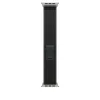 Apple Watch 49mm Loop:  Black Trail Loop - S/M - Natural Titanium Finish