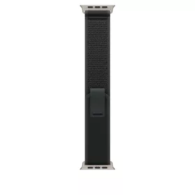   Apple Watch 49mm Loop:  Black Trail Loop - S/M - Natural Titanium Finish