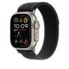 Apple Watch 49mm Loop:  Black Trail Loop - S/M - Natural Titanium Finish