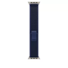   Apple Watch 49mm Loop:  Blue Trail Loop - M/L - Natural Titanium Finish