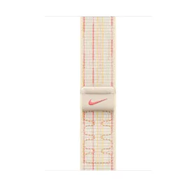   Apple Watch 46mm Nike Sport Loop:  Starlight/Pink Nike Sport Loop