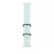 Apple Watch 49mm Band:  Ice Blue Ocean Band - Black Titanium Finish
