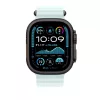 Apple Watch 49mm Band:  Ice Blue Ocean Band - Black Titanium Finish