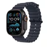 Apple Watch 49mm Band:  Navy Ocean Band - Black Titanium Finish