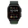 Apple Watch 49mm Loop:  Dark Green Alpine Loop - Medium - Black Titanium Finish