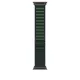Apple Watch 49mm Loop:  Dark Green Alpine Loop - Large - Black Titanium Finish