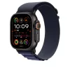 Apple Watch 49mm Loop:  Navy Alpine Loop - Medium - Black Titanium Finish