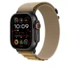 Apple Watch 49mm Loop:  Tan Alpine Loop - Medium - Black Titanium Finish