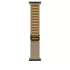 Apple Watch 49mm Loop:  Tan Alpine Loop - Large - Black Titanium Finish