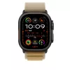 Apple Watch 49mm Loop:  Tan Alpine Loop - Large - Black Titanium Finish