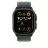 Apple Watch 49mm Loop:  Green Trail Loop - S/M - Black Titanium Finish