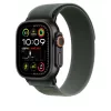 Apple Watch 49mm Loop:  Green Trail Loop - S/M - Black Titanium Finish