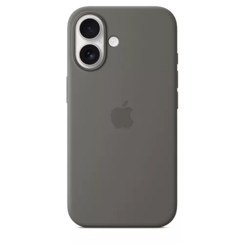 Apple iPhone 16 Silicone Case with MagSafe - Stone Gray