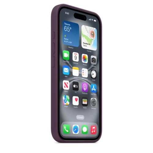 Apple iPhone 16 Silicone Case with MagSafe - Plum