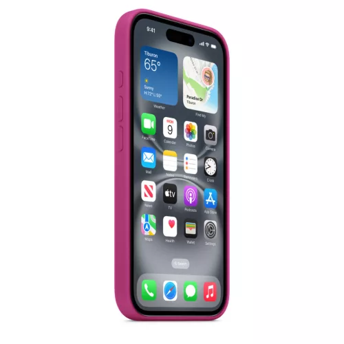 Apple iPhone 16 Silicone Case with MagSafe - Fuchsia (Seasonal)