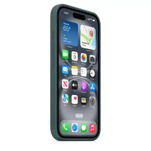 Apple iPhone 16 Silicone Case with MagSafe - Lake Green (Seasonal)