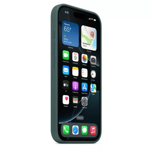 Apple iPhone 16 Pro Silicone Case with MagSafe - Lake Green (Seasonal)
