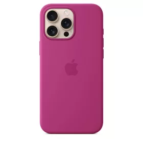   Apple iPhone 16 Pro Max Silicone Case with MagSafe - Fuchsia (Seasonal)